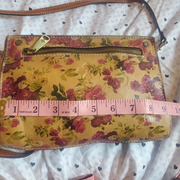 Patricia Nash Genuine Leather Floral Crossbody Bag - Picture 10 of 12